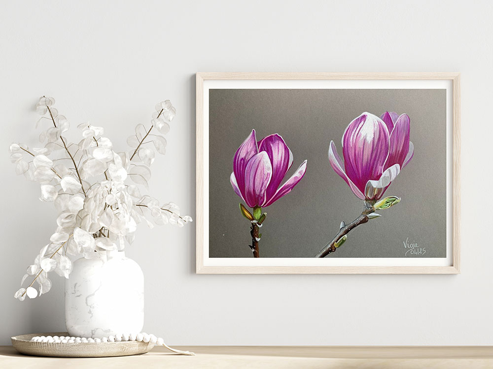 Mise en situation du dessin intitulé Le printemps